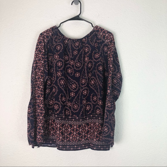 LOVE STITCH Floral boho Top Flowy Bell Sleeve - Picture 6 of 6